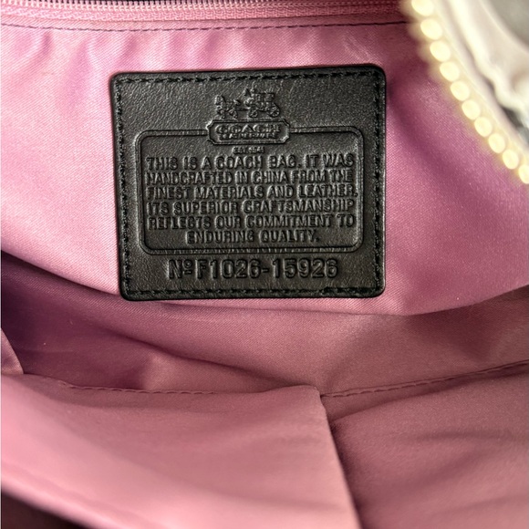 Coach Women's Black and Purple Bag - Picture 5 of 5